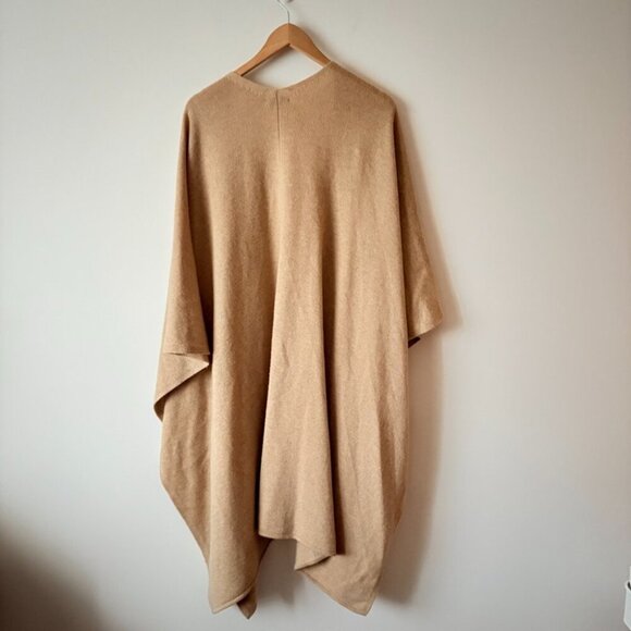 Aritzia Babaton Lenny Wool Cashmere Shawl Cape Cardigan Tab Beige Small/Medium - Picture 6 of 8